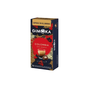Разгледайте изисканата смес Outin с кутия Кафе капсули GIMOKA Colombia 100% Арабика. Всяка опаковка съдържа 10 капсули, съвместими с машини Nespresso, предлагащи интензитет от 7 и доставящи богати, ароматни вкусове във всяка чаша.
